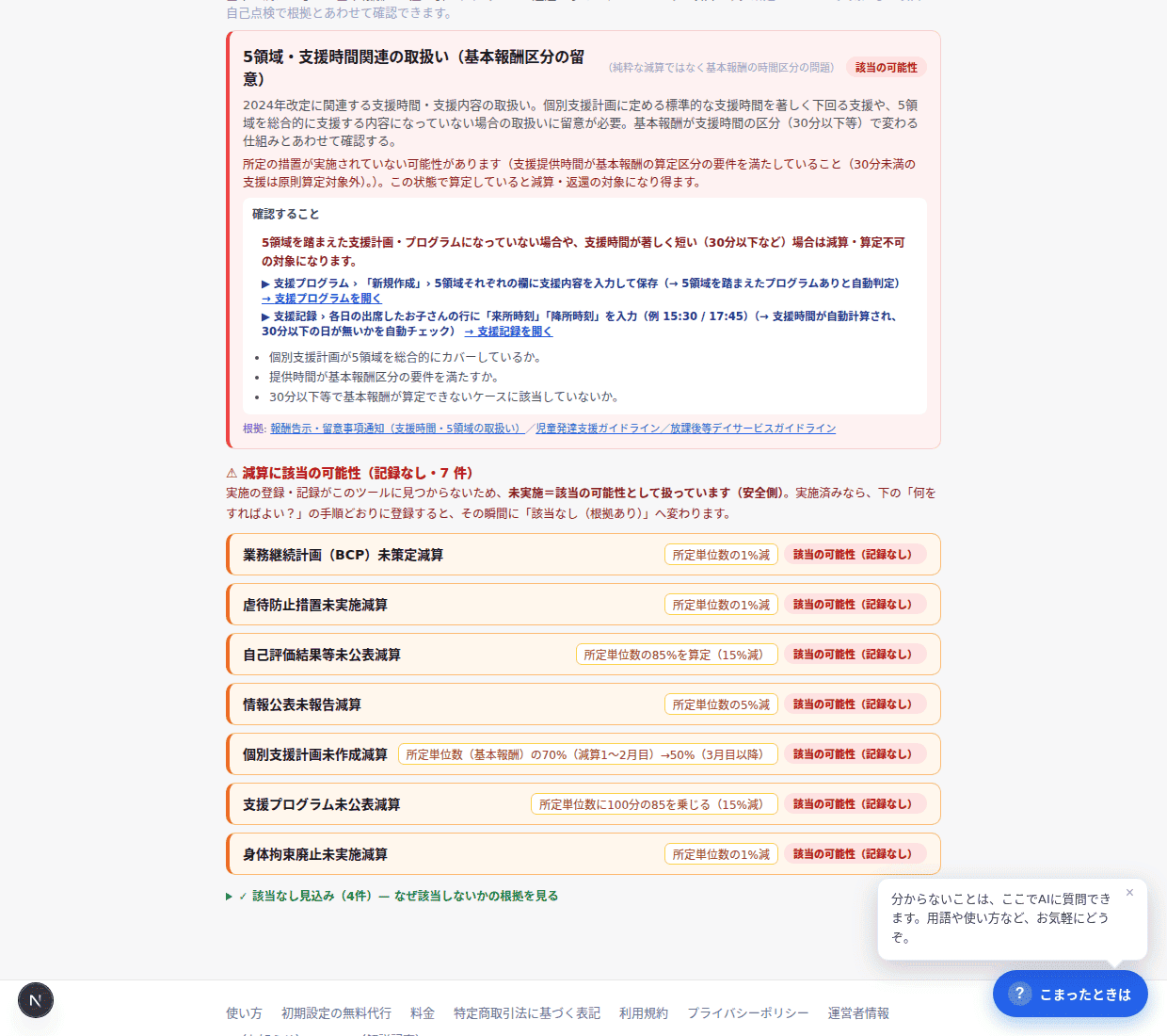 オレンジのカード。手順どおりに記録すれば緑になる